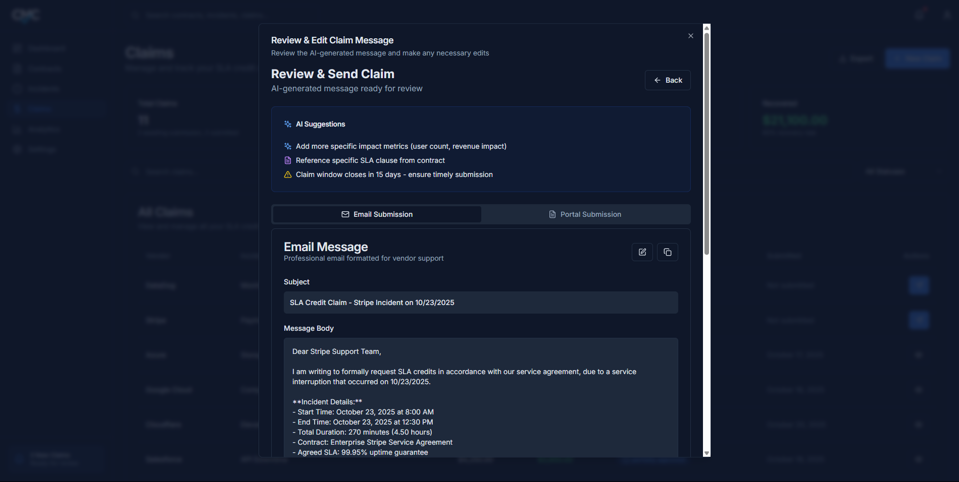 30 second claim process